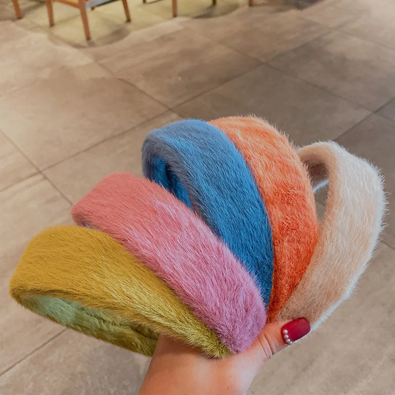 

Новое поступление, акция, женские аксессуары для волос, пушистые мягкие милые повязки для волос, женский головной убор, повязка для макияжа ...