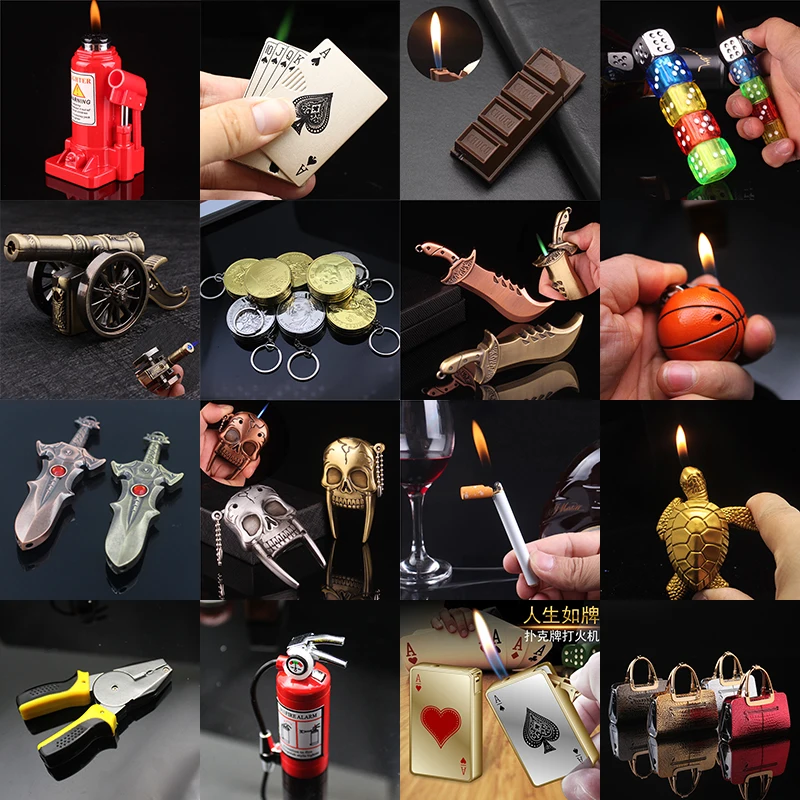 

Creative Jet Torch Lighter Straight Flame Windproof Pocket Unusual Gift Lighter Cigarette Accessories Gadgets For Man Portable