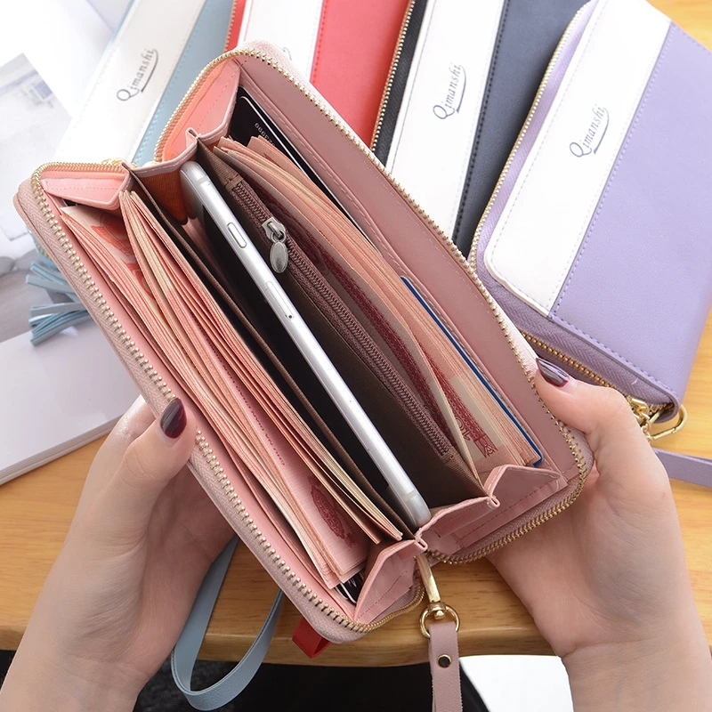 Женская сумка-кошелек Длинная женская сумка-клатч в Корейском стиле сумка на