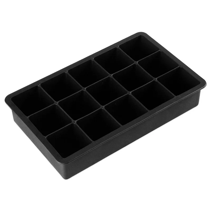 

Square Shape Silicone Ice Tray Fruit Ice Cubes Maker Ice Cream Mold DIY Creative Big Ice Cubes Mold Bar Kitchen Accessories