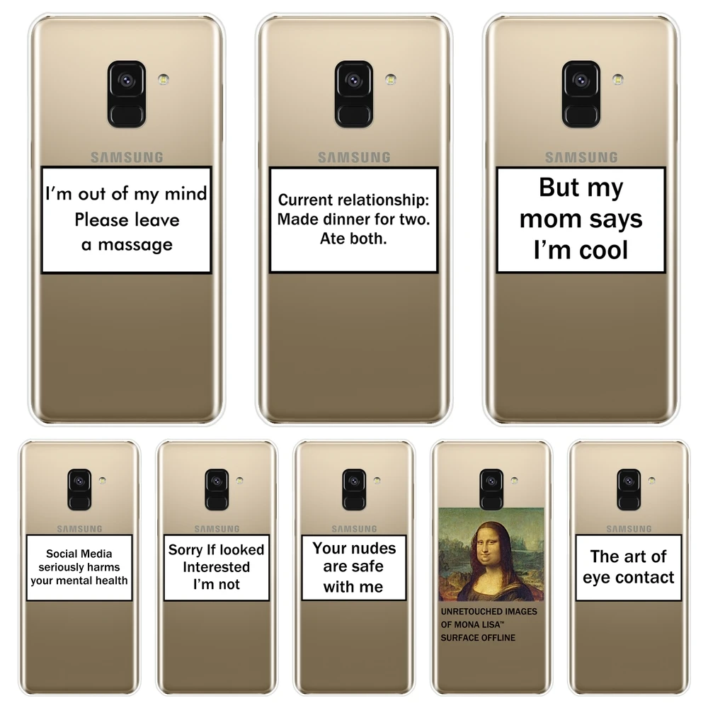 Силиконовый чехол с цитатами для Samsung Galaxy A3 A5 2016 2017 A6 A7 A8 2018 мягкая задняя крышка Plus