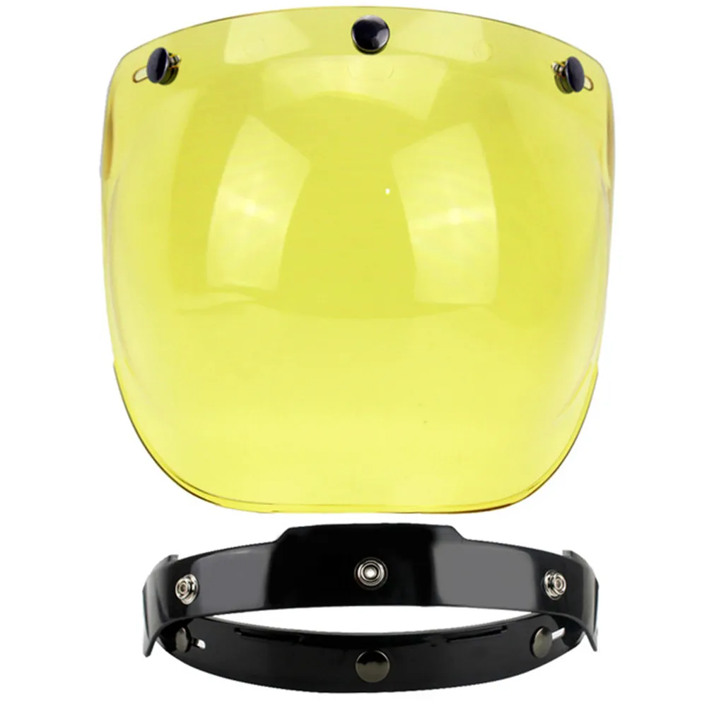 yellow - frame Универсальная откидывающаяся линза, пузырчатая маска Vizier Gezicht Shield, винтажная Ретро мотоциклетная маска - Цвет: yellow - frame