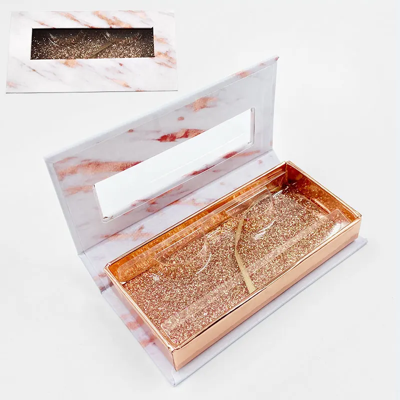 

Wholesale Lash Boxes Packaging Eyelash Box Package Custom Rectangle Window Powder inner box Magnetic Eyelash Storage Case Vendor