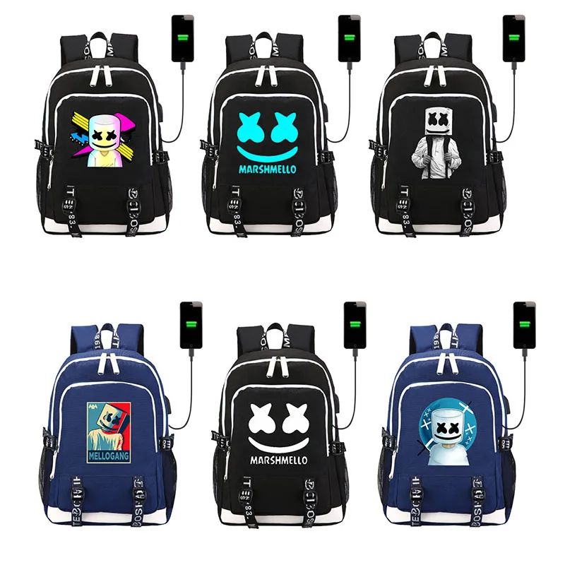 Лидер продаж Холщовый Рюкзак DJ Marshmello Dotcom WaVeZ FinD Me студенческий школьный рюкзак