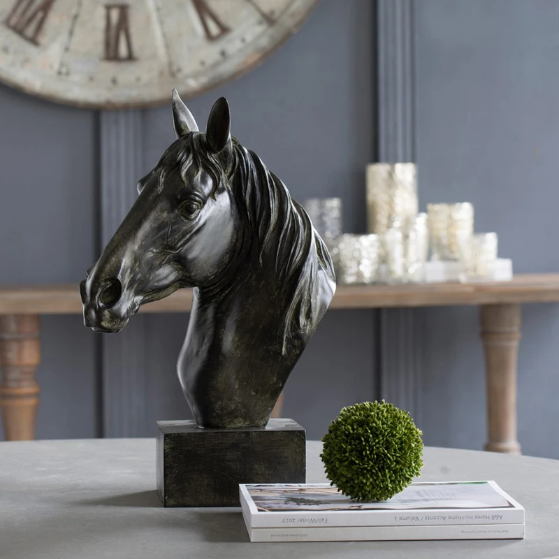 

2020 Топ искусство для дома и офиса Ретро Декор животное лошадь благоприятный успех удачи Роскошная лошадь Скульптура художественная статуя