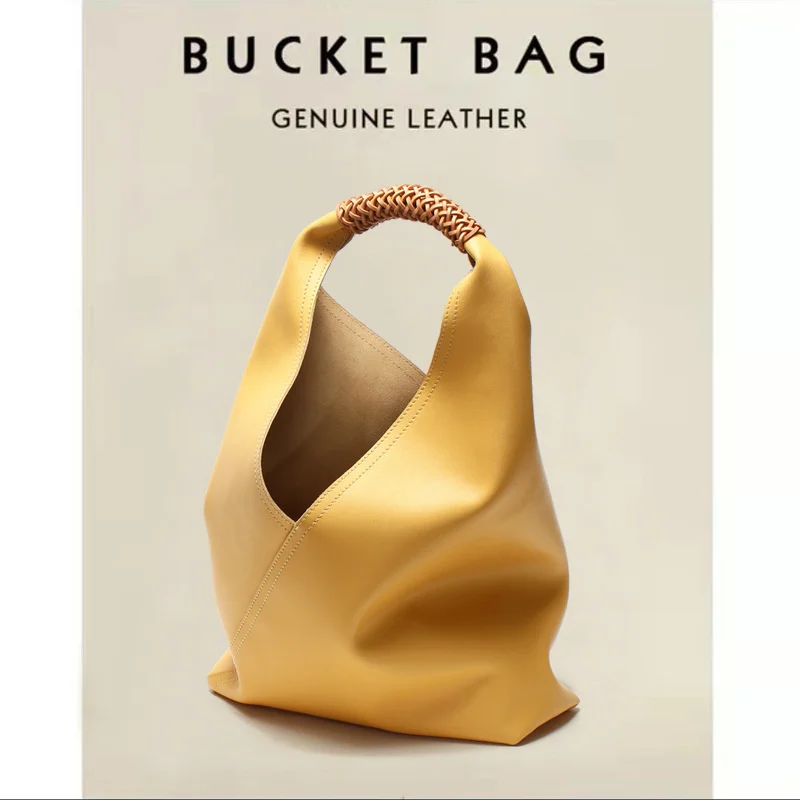 

Женская сумка, новинка 2021, трендовая модная сумка-тоут в подмышках, Корейская сумка на одно плечо, портативная плетеная Сумка-мешок