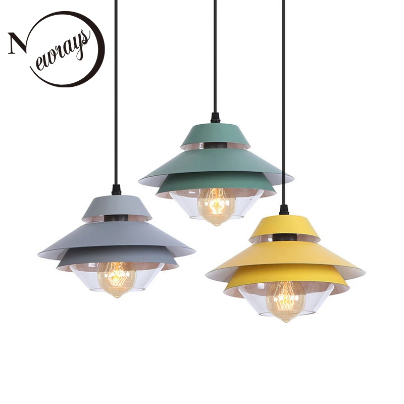 

Industrial retro Nordic pendant light LED E27 cottage modern hanging lamp for living room kitchen bedroom cafe restaurant home