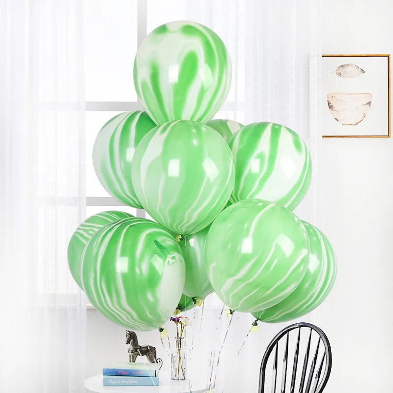 10 шт./лот 12-дюймовый Радужный воздушный шар цвет агат облако Черный Розовый