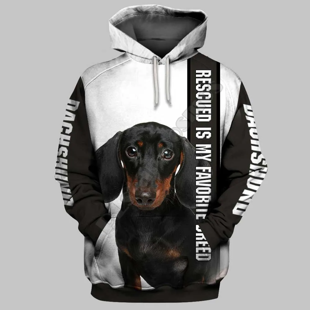 Dachshund Rescue 3D Hoodies Printed Pullover Men For Women Funny Sweatshirts Sweater Animal Hoodies Drop Shipping 15 animal rescue tigers