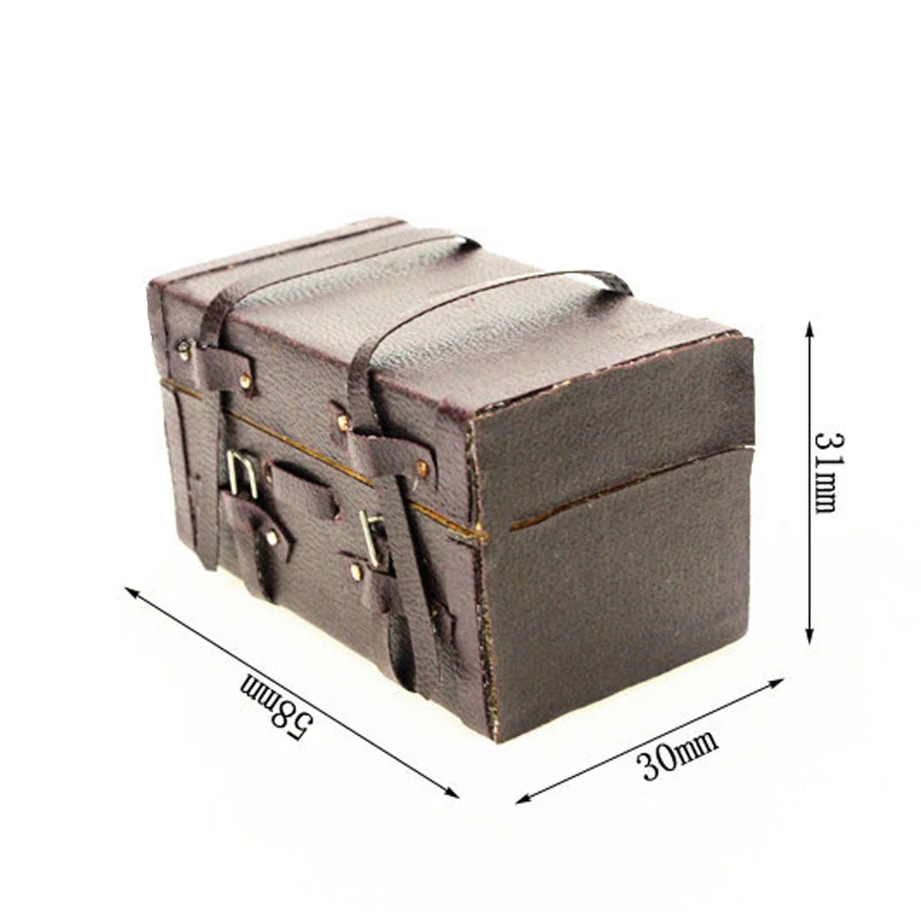 

Antique 1:12 Scale Doll House Miniature Suitcase For Decoration Accs