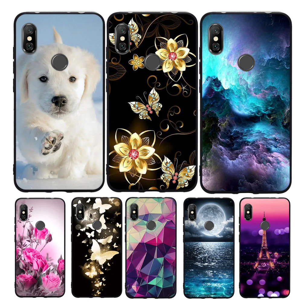 for xiaomi redmi note 6 pro phone case silicone for xiaomi redmi note 6 bumper housing 3d printed for redmi note 6 pro funda free global shipping