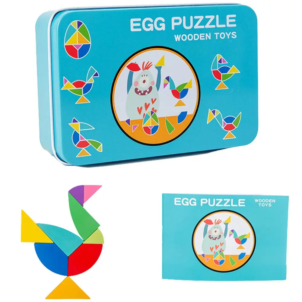 Деревянные пазлы-танграммы Геометрическая анаграмма учебное пособие без