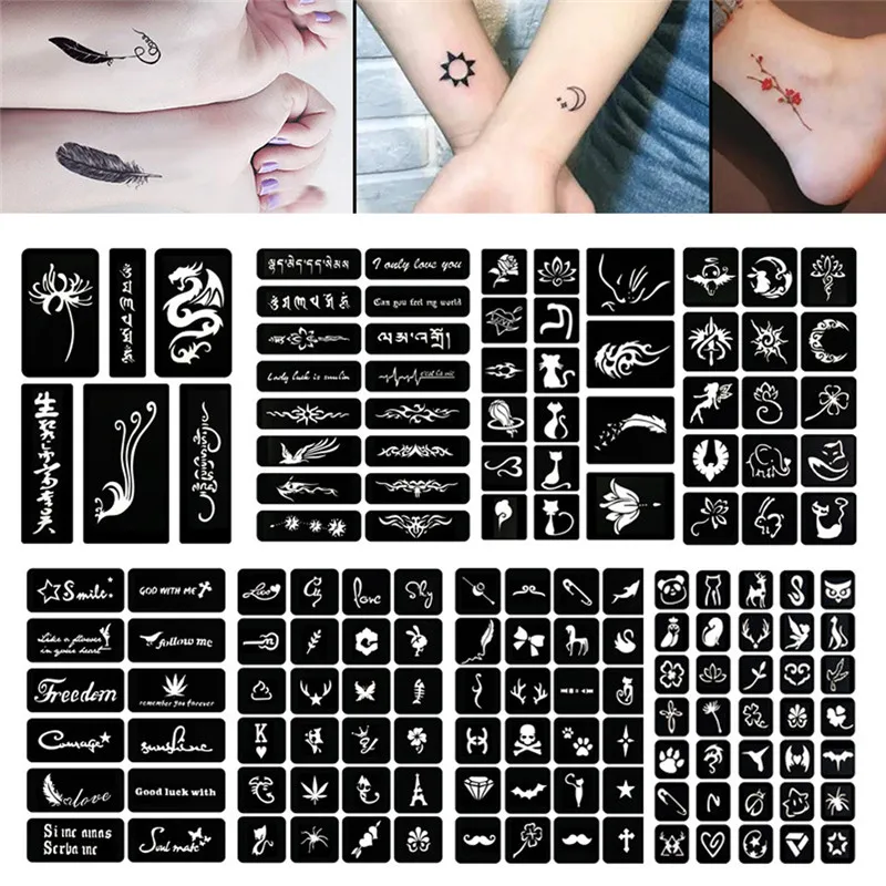 108 шт. трафареты для татуировок | Красота и здоровье