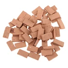 Наборы из смолы в масштабе 135, миниатюрные красные кубики, строительные Миниатюрные аксессуары для диорамы сделай сам, упаковка из 50 шт.