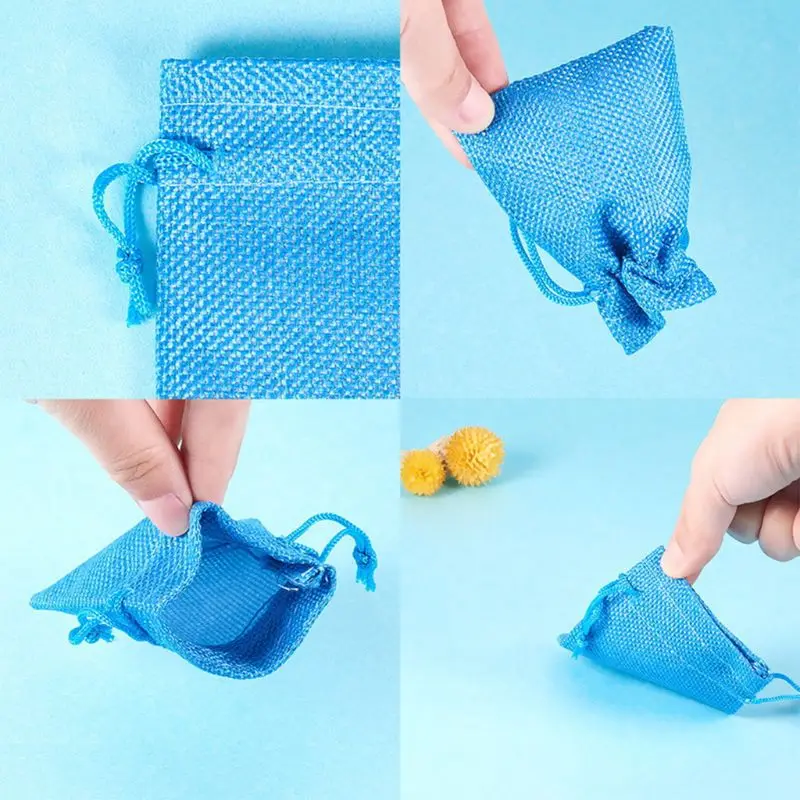 

15 Pcs/pack Drawstring Burlap Bag Cute Gifts Candy Small Jewelry Storage Bags