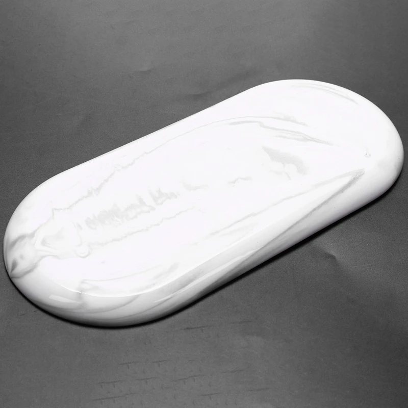 Позолоченная овальная тарелка в скандинавском стиле креативная керамическая