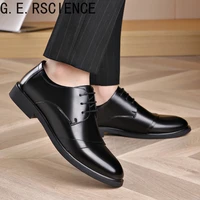 2021 new mens shoes business formal work shoes british style soft bottom black professional casual leather shoes