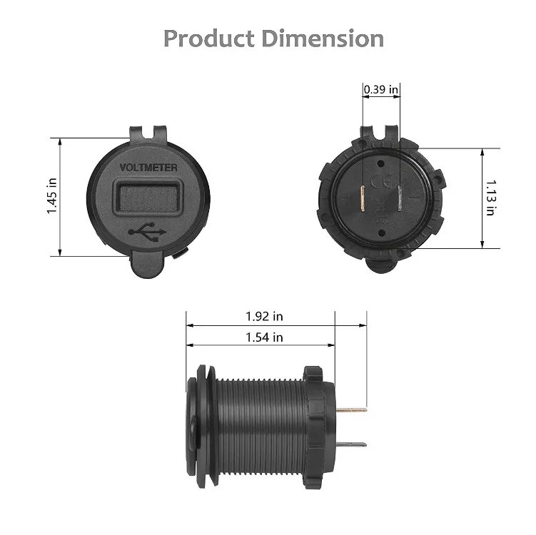 Зарядное устройство QC 3 0 Dual USB водонепроницаемое морское 18 Вт и (36 Вт) с
