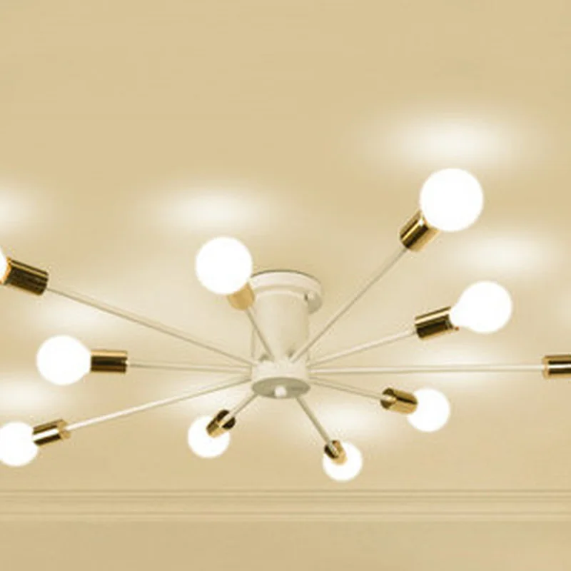 Винтажные потолочные светильники с 10 насадками лампа несколькими стержнями для