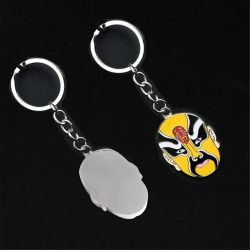 1 шт. новый металлический брелок с лицом Пекинской оперы для мужчин и женщин