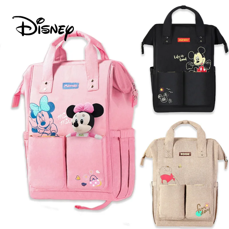 Disney Mickey Minnie Pooh Diaper Bag Maternity Nappy Backpack USB Bottle Insulation Bags Travel Feeding Baby Mummy Handbag |