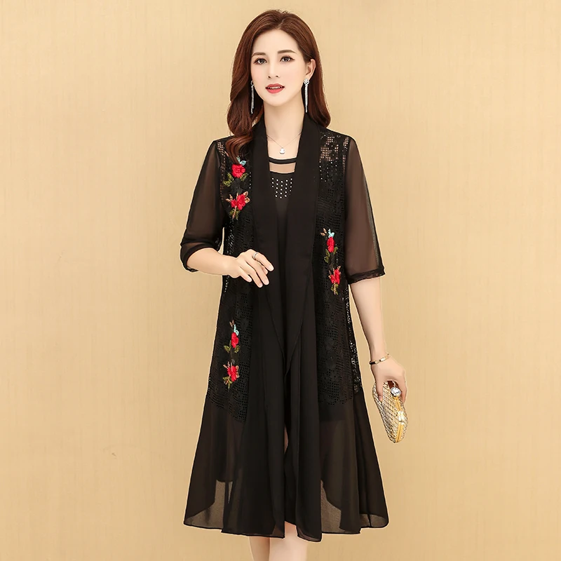 Женское винтажное платье с цветочной вышивкой вечерние платья из 2 предметов