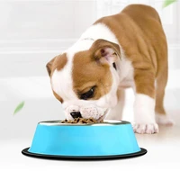 diameter 11 22cm stainless steel pet dog bowl non slip cat dog feeder bowl for dogs small medium large dog feede accessories