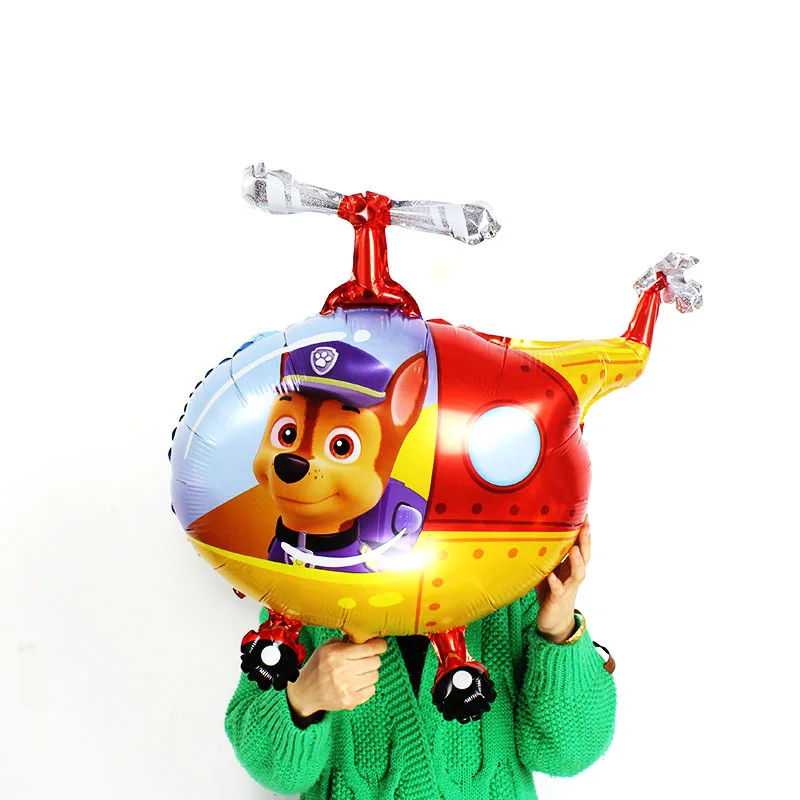 5/10 шт Двухсторонний воздушный шар собачий Патрульный вертолет мультяшный
