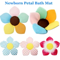 creative newborn petal bath bathtub mat soft comfort supportive lounger sink bath cushion flower baby bathtub mat tub
