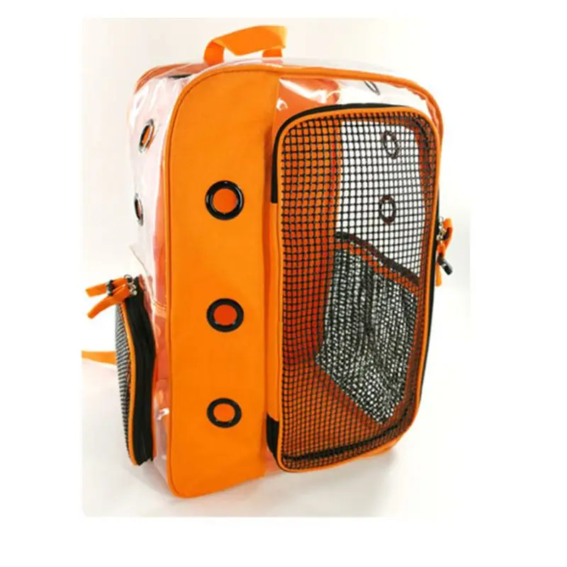 

Pet Clear Puppy Dog Cat Backpack Carrier Breathable Foldable Backpacks for Outdoor Walking LX9F