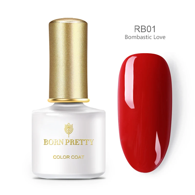 RB01 BORN PRETTY Гель-лак для ногтей красный кофе фиолетовый серый замочить от УФ светодиодный Гель-лак Полупостоянный дизайн ногтей геллак 6 мл для DIY Советы - Цвет: RB01