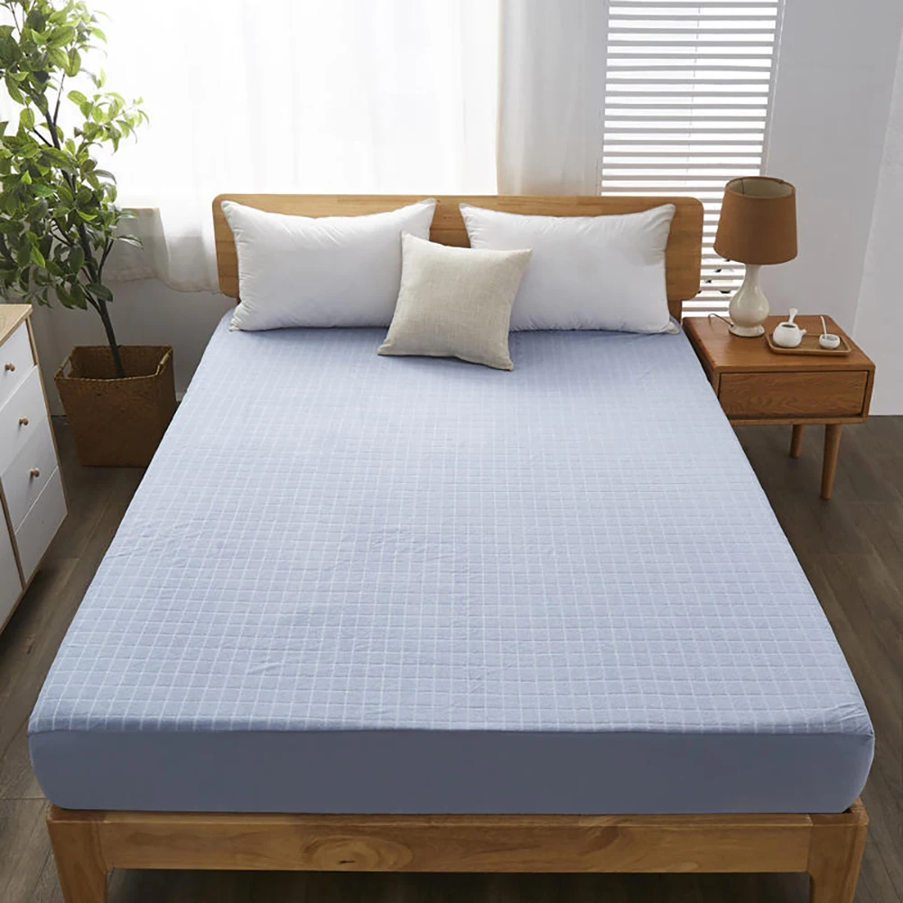 

Bed Cover Terry Cloth Quilted Mattress Protector Waterproof Mattress BeddingLinens Anti-mite Mattress Cover 4016