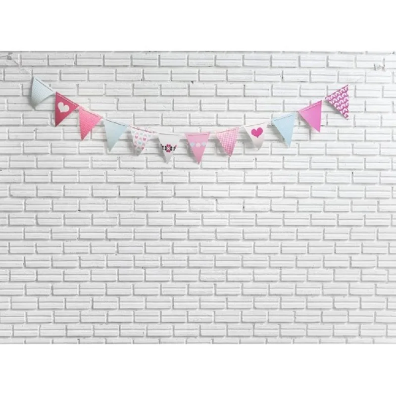 

Nitree Photo Studio Photography Props Cute Children White Wall Bunting Vinyl Background Portrait Backdrop NI-20202925