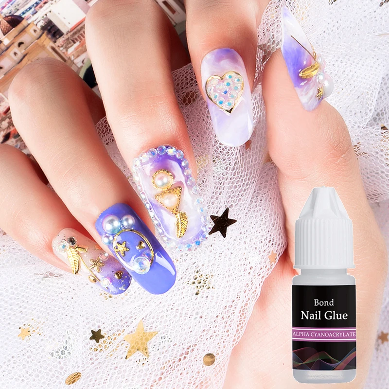 MEET ACROSS клей для ногтей быстросохнущий акриловый французский дизайн накладные