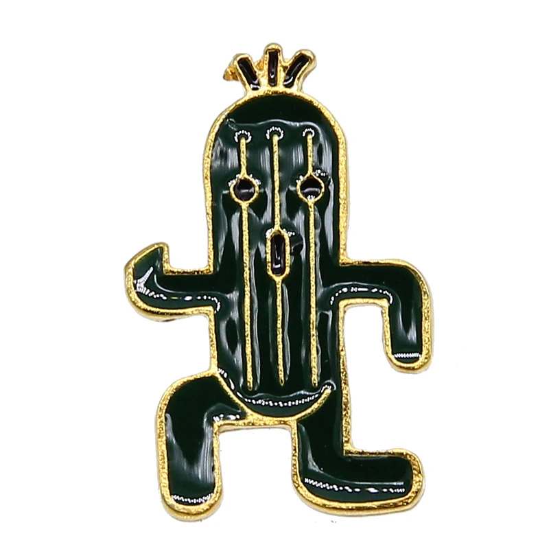 Оптовая продажа брошь из мультфильма кактус Милая женская джинсовая куртка с