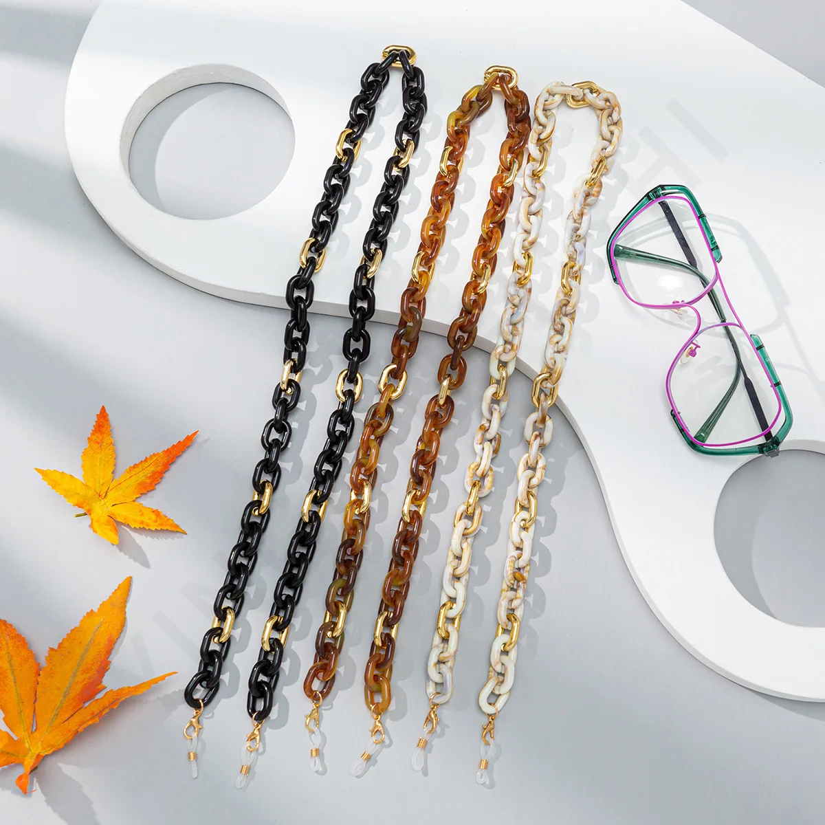 

Fashion Cool Acrylic Anti-lost Glasses Chain Rope Sunglasses Vintage Chain Holder Cord Lanyard