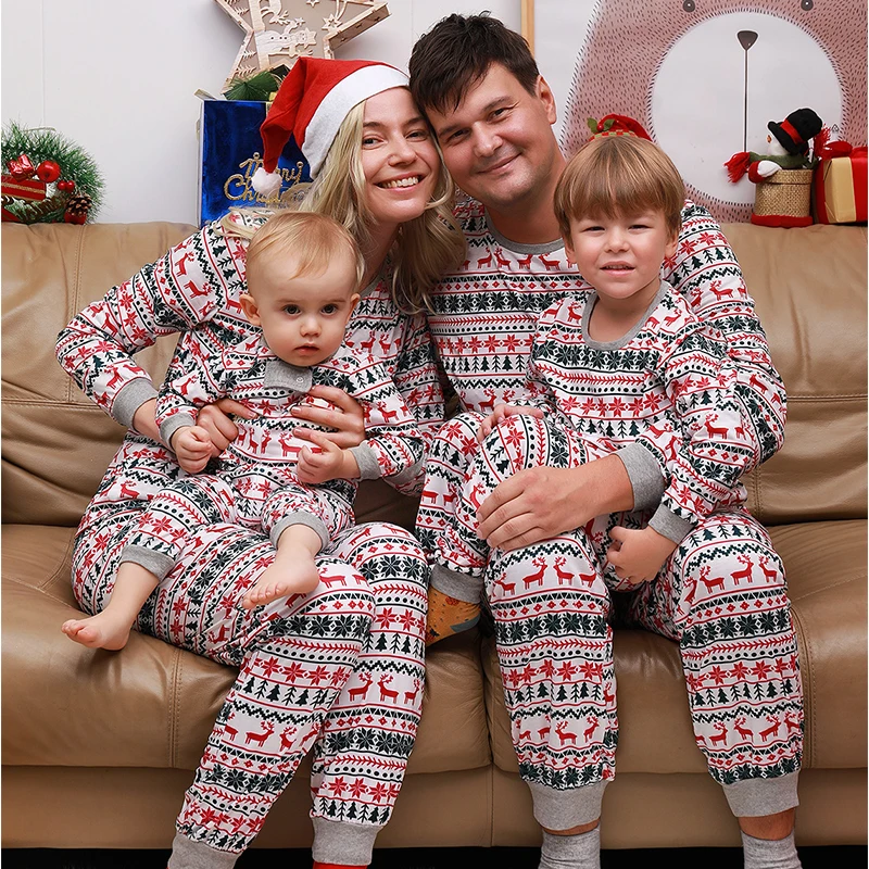 

2021 Семейные рождественские сочетающиеся пижамы, рождественские комплекты для взрослых, детей, мамы, дочери, отца, сына, одежда для сна, детск...