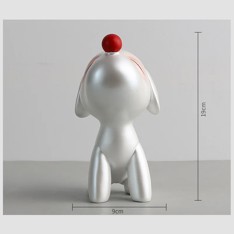 Креативное украшение в виде собаки с красным носом из смолы животного для дома