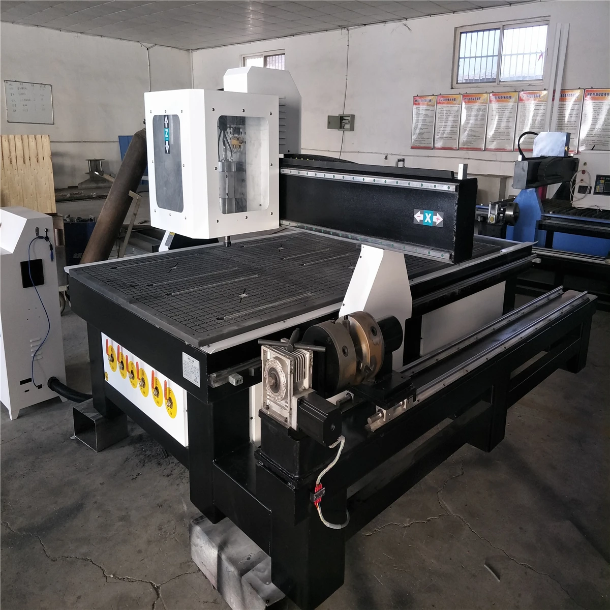 Деревянный роутер 3d cnc с боковым вращением 1325 4 осевой деревообрабатывающий