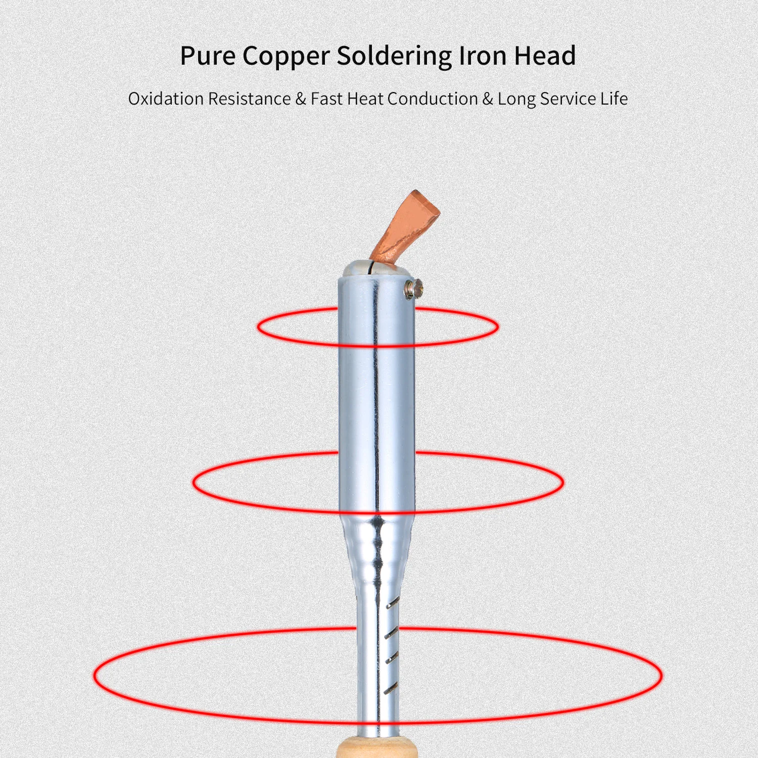 75 Вт 300 Электрический паяльник с внешним нагревом деревянный изогнутой плоской
