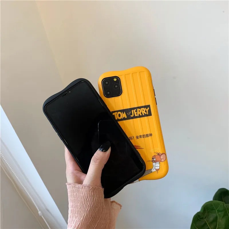 Для Iphone 11 Pro Max последний мультфильм Том и Джерри багажник телефонные чехлы желтый мягкий силиконовый задний Чехол для Iphone X XS XR 11 7 8