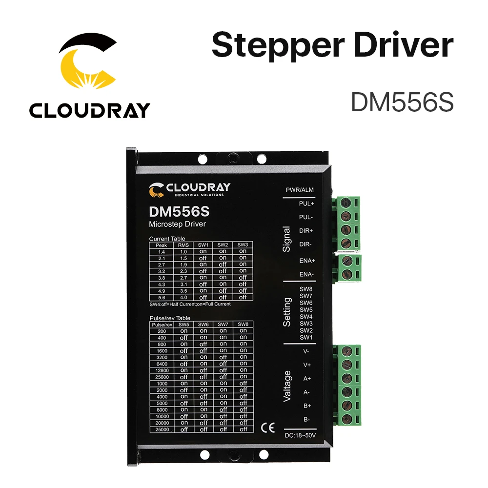 Cloudray 2-фазный шаговый мотор драйвер DM556S поставить Напряжение 18-50VDC Выход 1 4-5.6A ток |