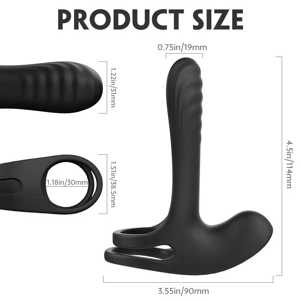 

Vibrating Dual Penis Ring with Tongue Clit Stimulator for Couple Cock Vibrator with 9 Modes Stronger Erection Enhancing Sex Toys