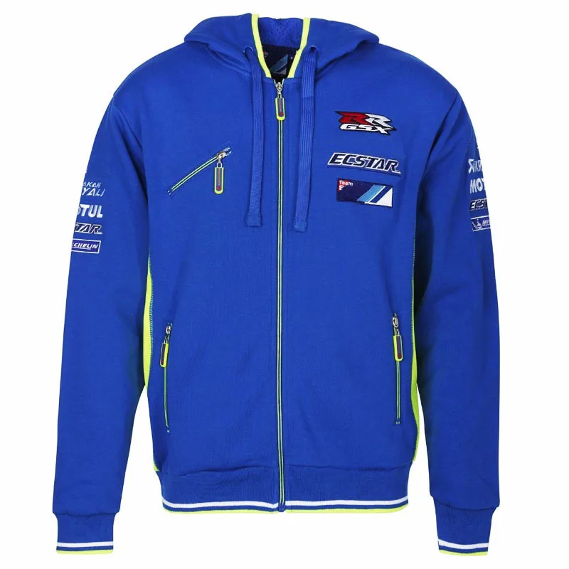 

Moto gp Racing For Suzuki Team Hoodie Adult Downhill Bike Motorcycle Sports Men's Zip-up Sweatshirts