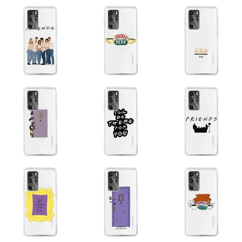 

Friends TV Show Door Phone Case Transparent For Huawei honor V 9 8 10 20 7 i S A C X pro lite play Soft TPU Clear Mobile bags
