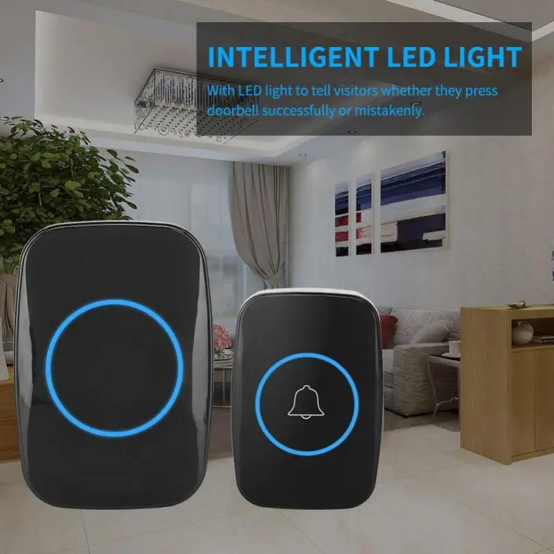 Домашний Беспроводной дверной звонок музыкальный телефон внешний передатчик 1