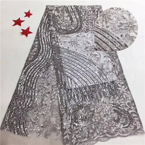 

African Organza Lace Fabric High Quaity net tulle lace Fabric Embroidery Tulle Lace Fabric For African Party dress DPAU311