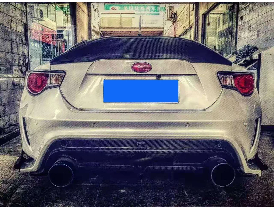 Subaru BRZ багажника автомобиля типа FRP грунтовка и карбоновый спойлер из материала для Toyota GT86 2012 2013 ноги спойлер