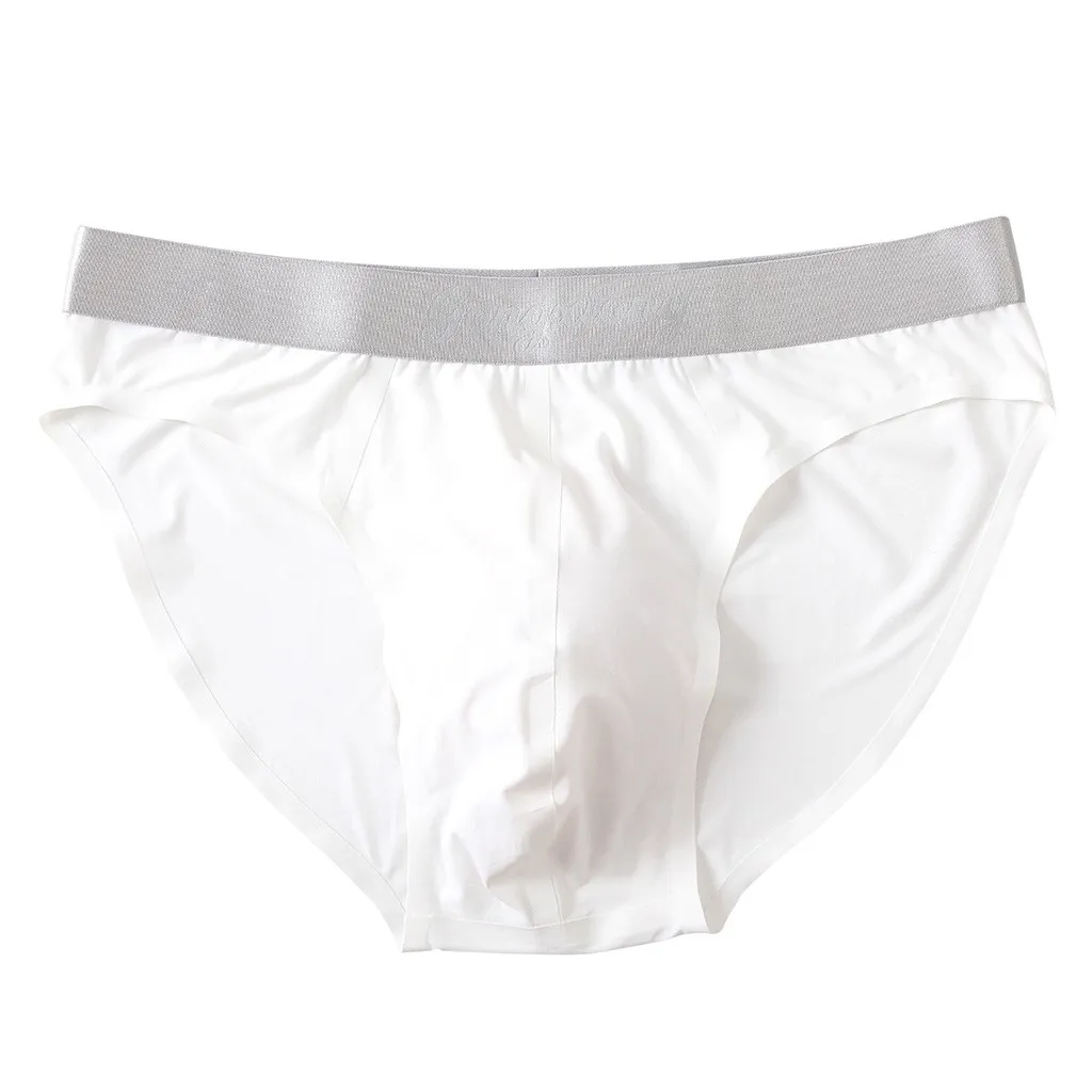 Женское нижнее белье мужские трусы бесшовные чистый цвет один кусок Ice Silk Seamles