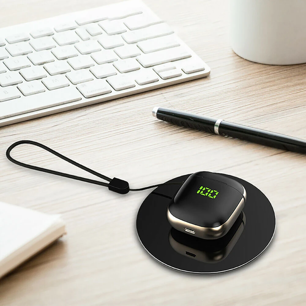 Bluetooth 5,0 TWS наушники мини беспроводные наушники с цифровым дисплеем наушники для беспроводной зарядки для IOS Android